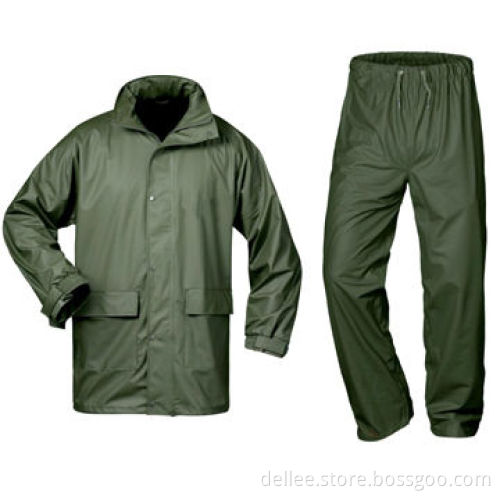 PU Raincoat Suit, Includes Jacket and Pants, Comfortable and Durable